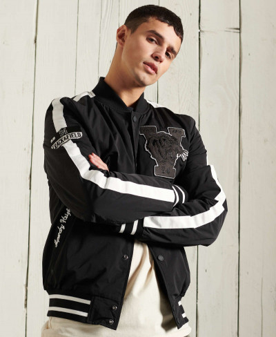 COLLEGIATE BOMBER - Noir