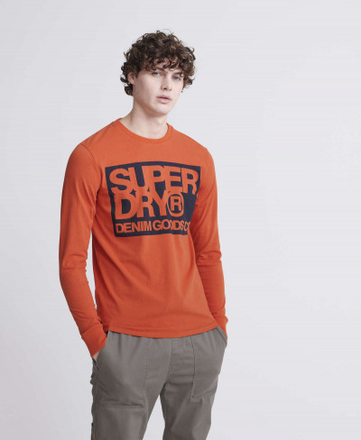 DENIM GOODS CO PRINT LS TEE - Denim Co Rust