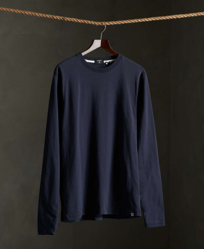 THE STANDARD LABEL LS TOP - Blue Stone Grey Marl
