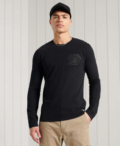 BOHO GRAPHIC LS TEE - Black Out