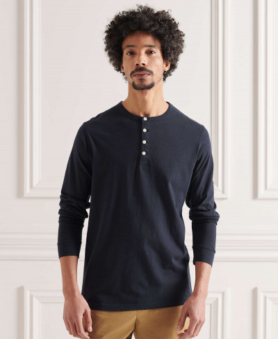 LIGHTWEIGHT ESSNTIAL LS HENLEY - Eclipse Navy