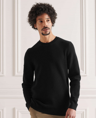 COTTON TEXTURED KNIT - Noir