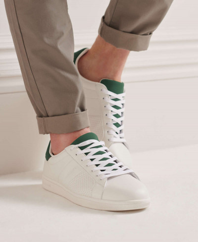 SLEEK CUPSOLE TRAINER - White/Forest Pine