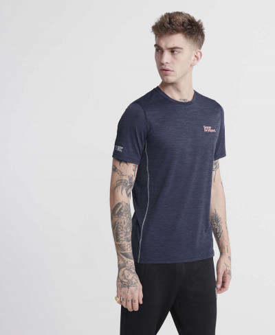 TRAINING TEE - Steel Grey Space Dye