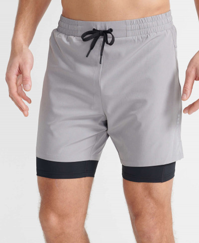 DOUBLE LAYER SHORT - Frost Grey