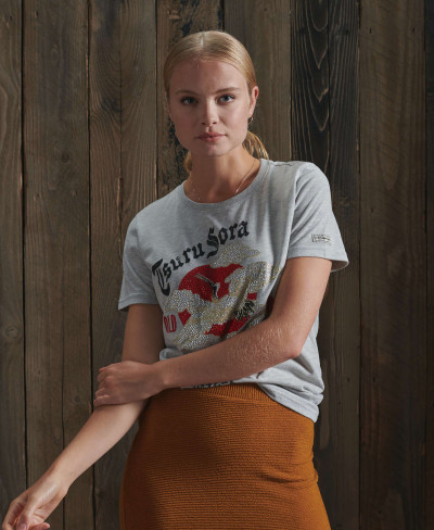 RISING SUN TEE - Grey Chalk Marl