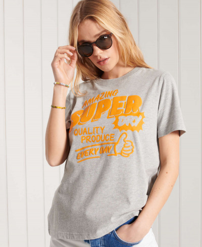 WORKWEAR GRAPHIC TEE - Light Grey Marl