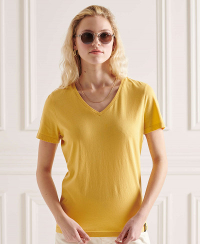 LIGHTWEIGHT ESSENTIAL VEE TEE - Ochre