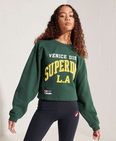 VARSITY ARCH BATWING CREW - Enamel Green