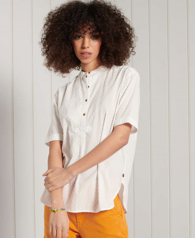 GRANDAD BLOUSE - Blanc cassé