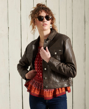 Leather Stateside Trucker