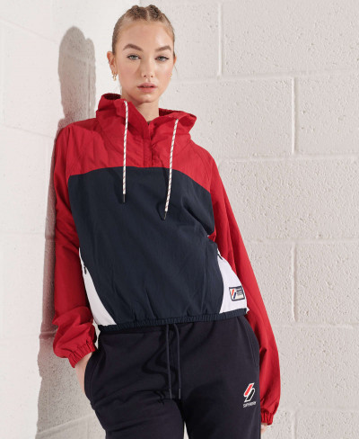 OVERHEAD CROPPED CAGOULE - Varsity Red