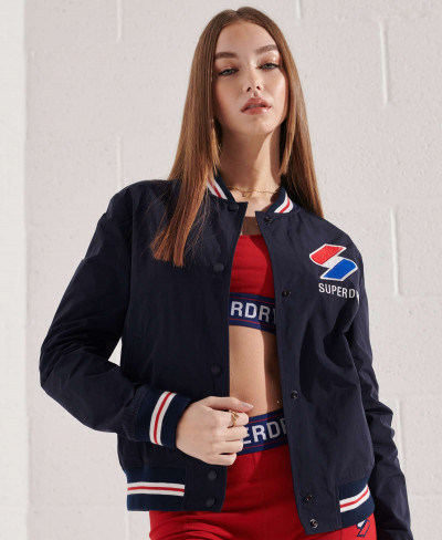 NYLON VARSITY JACKET - Eclipse Navy