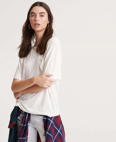 CANYON ESSENTIAL POCKET TEE - Ecru