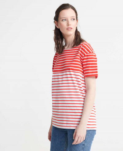 BRETON STRIPE TEE - Red Stripe