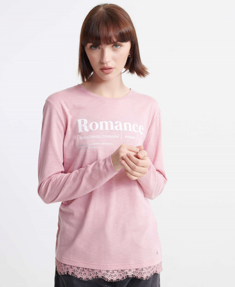 TILLY LACE LS GRAPHIC TOP