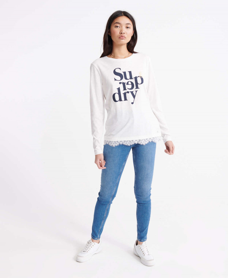 TILLY LACE LS GRAPHIC TOP