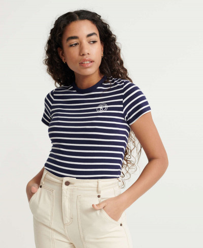 T_SHIRT BODYSUIT - Navy Stripe