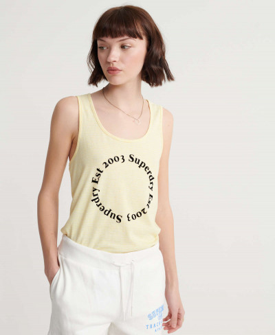 SUMMER HOUSE GRAPHIC VEST - Yellow Stripe