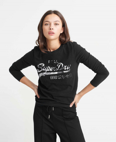 VINTAGE LOGO PHOTO ROSE LS TOP