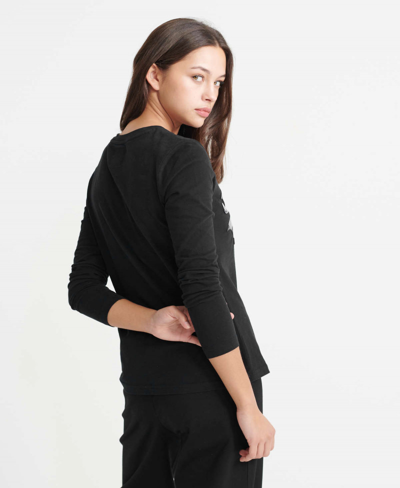 VINTAGE LOGO PHOTO ROSE LS TOP