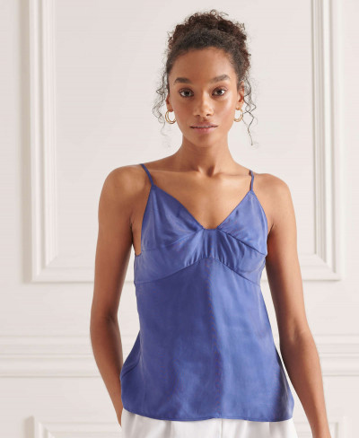 CUPRO CAMI TOP - Cobalt