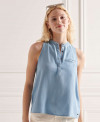 TENCEL SLEEVELESS SHIRT