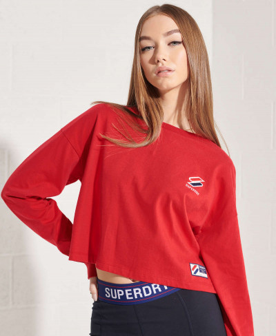 SPORTSTYLE ESSENTIAL CROP TOP - Risk Red