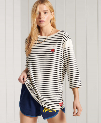 COLLEGIATE IVY LEAGUE CREW - New Chalk Stripe