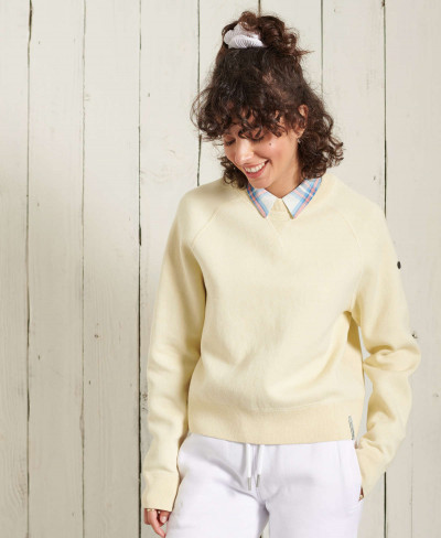 CORE COTTON CREW - Yellow Soda Grit