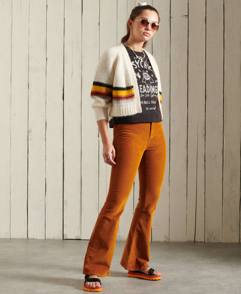 ALPACA BLEND STRIPE CARDIGAN