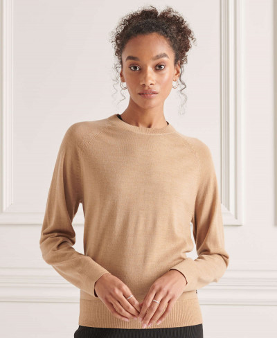 MERINO CREW - Praline