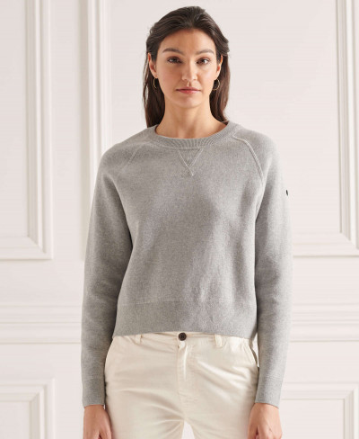 ESSENTIAL COTTON CREW - Mid Marl