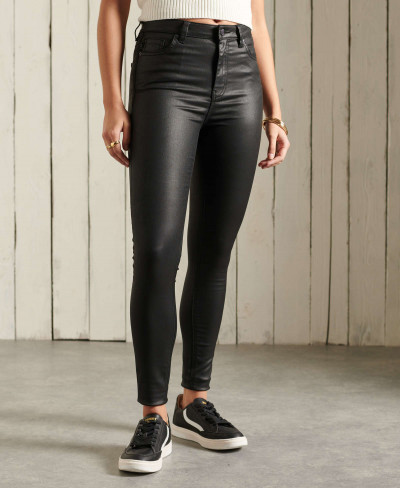 High Rise Skinny - Waxed Black