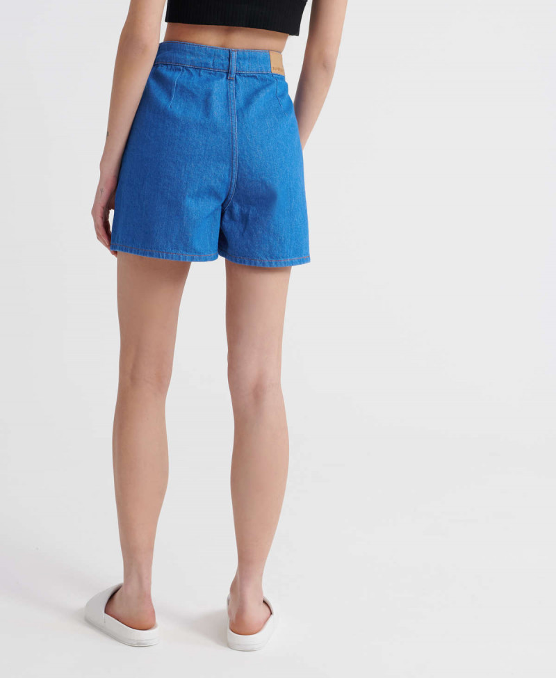 DENIM A_LINE SHORT