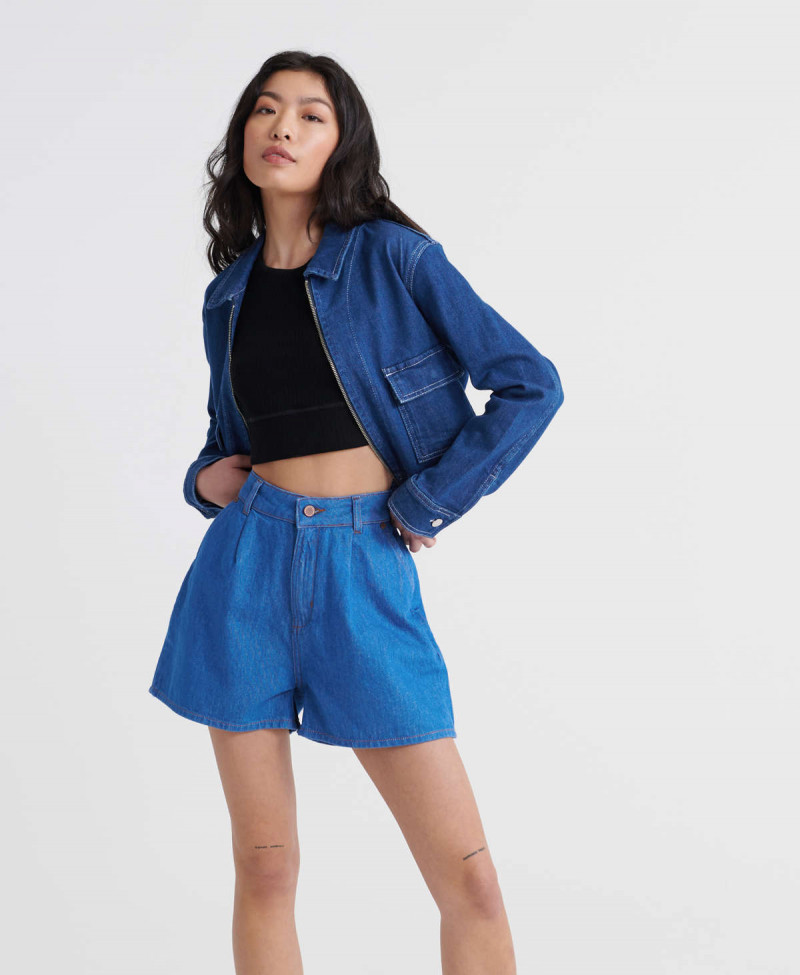 DENIM A_LINE SHORT