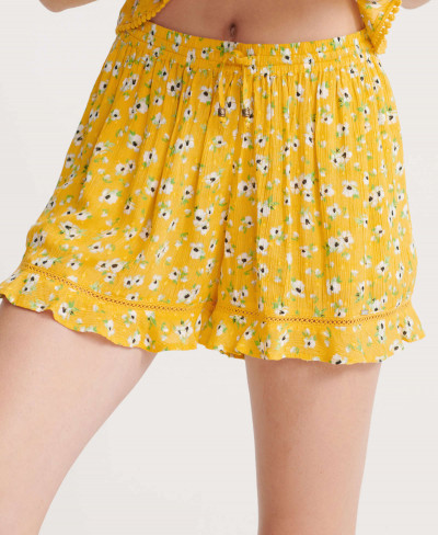 SUMMER BEACH SHORT - Yellow Floral