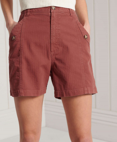 UTILITY SHORT - Red Brown