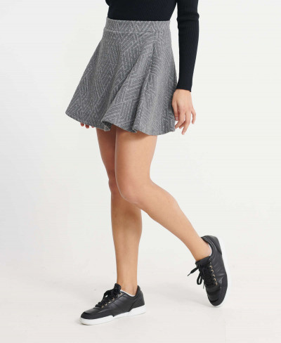 BROOKE SKATER SKIRT - Dark Marl