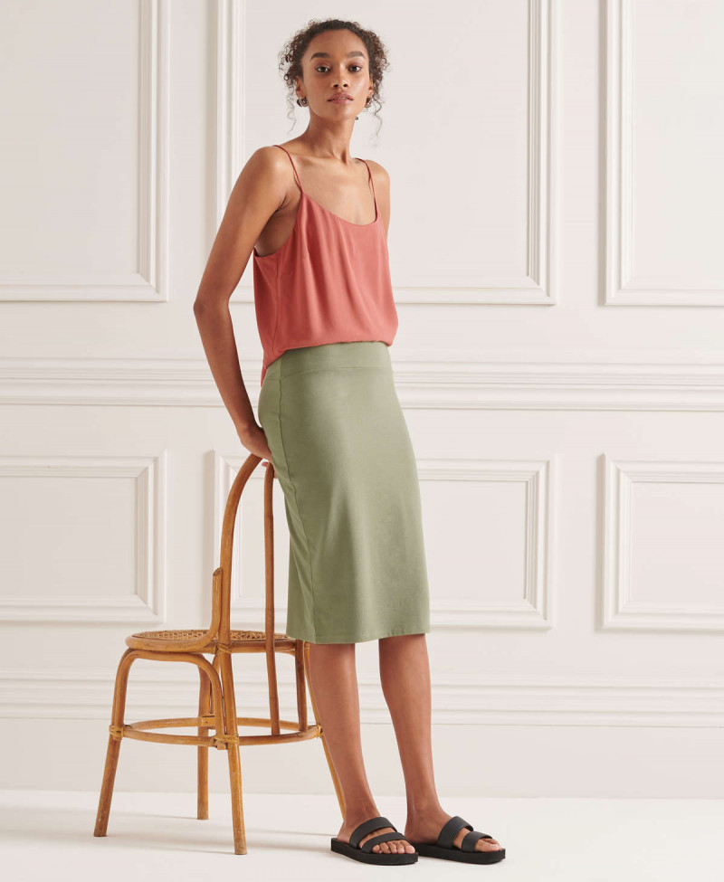 CLASSIC JERSEY MIDI SKIRT