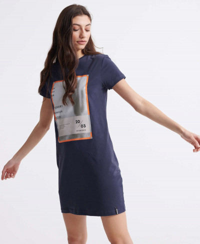 DESERT GRAPHIC T-SHIRT DRESS - Atlantic Navy