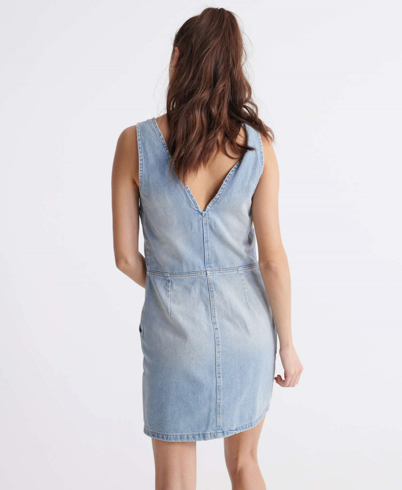 DENIM ZIPTHROUGH DRESS