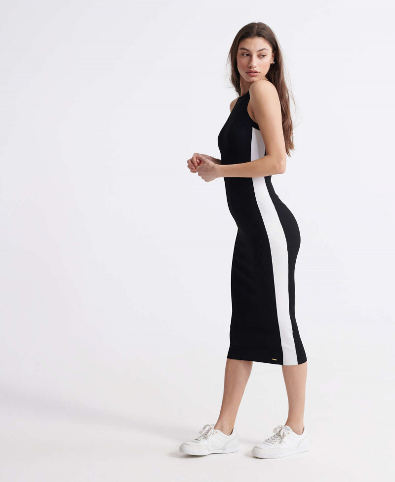 EDIT RACER MIDI KNIT DRESS
