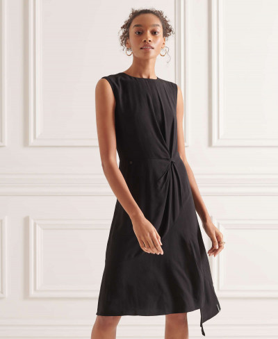 ECOVERO TWIST DRESS - Noir