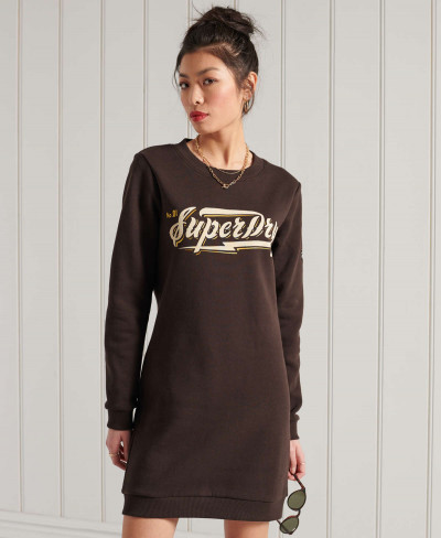 GRAPHIC SWEAT DRESS - Blackbean