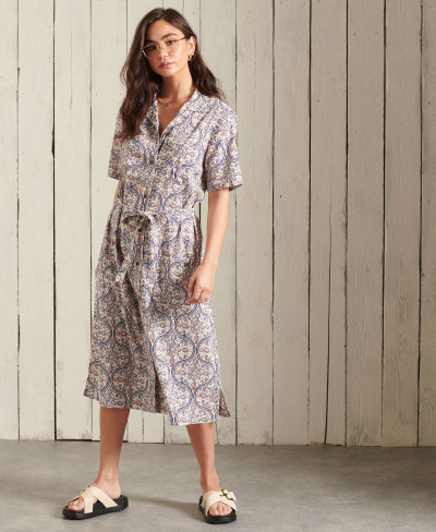 PRINTED SHIRTDRESS - Cream Print