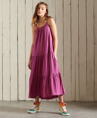 JERSEY MIDI DRESS - Dusty Wine