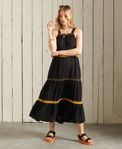 SLEEVELESS EMBROIDERED DRESS