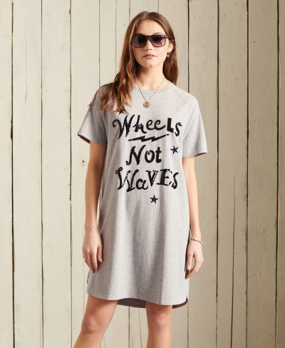 TSHIRT MIDI JERSEY DRESS - Grey Marl