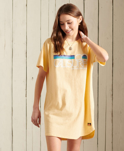 CALI SURF RAGLAN TSHIRT DRESS - Mellow Sun